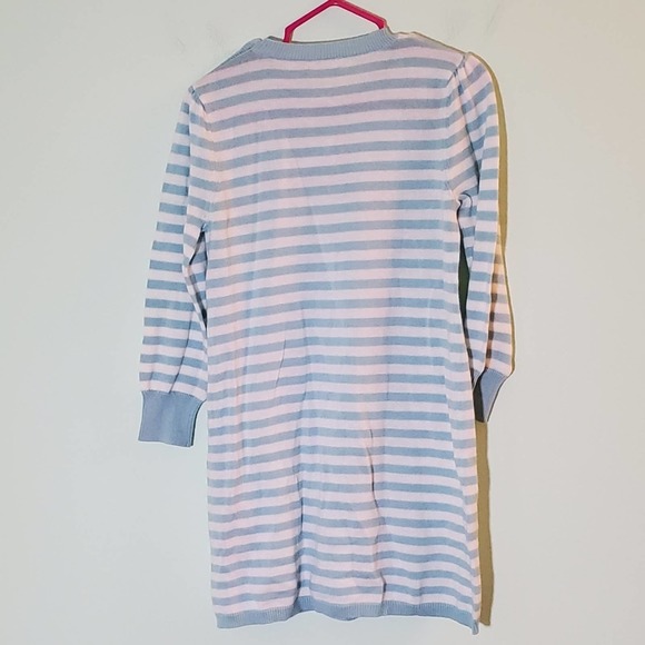 NWT Calypso Enfant Light Blue Striped Cotton Dress ~ French Designer Size 6 Girl - Picture 2 of 10